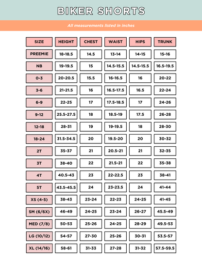 Biker Shorts - NEW SIZING, PLEASE CHECK MEASUREMENTS